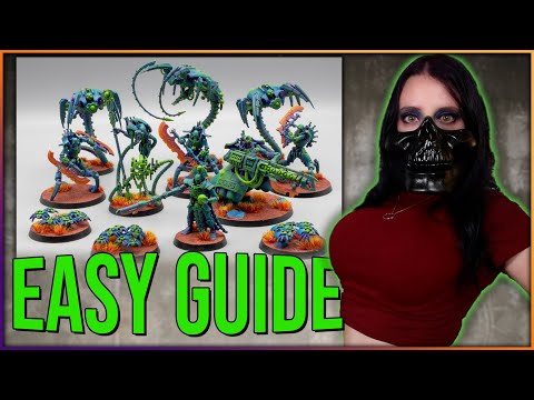 Glowing Necron Painting Tutorial | Drybrush Technique | 1 Day Warhammer 40k Detachment | Color Guide