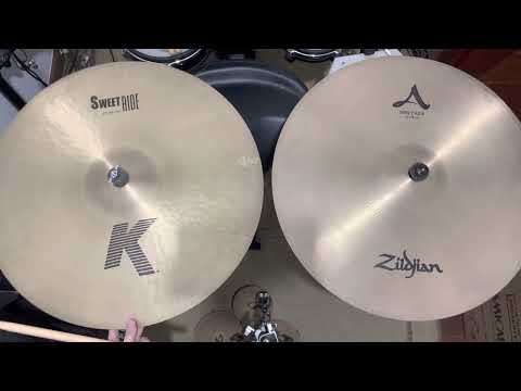 Zildjian K Sweet Ride vs A Sweet Ride 23'' (in) - Cymbal Comparison
