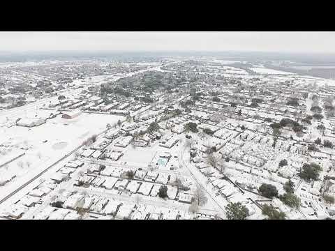 20210218 Shreveport Snow Aerial - Stratmore Dr. from Youree to East Kings