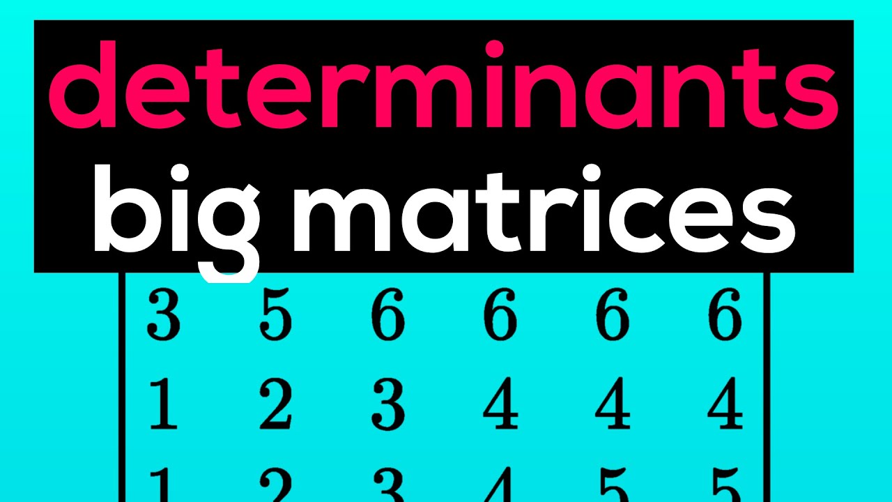 Calculating Determinants of Big Matrices