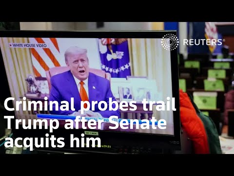 參議院宣告特朗普無罪後,刑事偵查追蹤到了特朗普。 (Criminal probes trail Trump after Senate acquits him)
