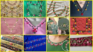 Embroidery designs for blouse / beautiful hand embroidery border designs hemline embroidery border