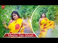 MEGHA DAS GHOSH IN FLORAL PRINT SAREE DESI FASHION OUTDOOR VIDEO SHOOT