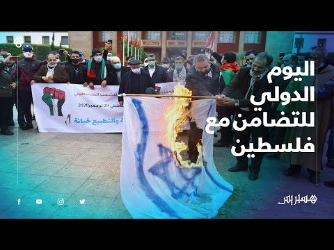 في يوم العالمي للتضامن مع الشعب الفلسطيني..حقوقيون يحتجون امام البرلمان وينددون بحل القضية الفلسطينة