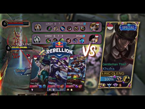 REBELLION JiiSaa VS RicGG KHUFRA!! SUPER HARGAME! | Mobile Legends