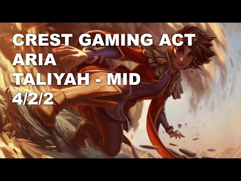 Crest Gaming Act Aria Mid Taliyah vs Lucian - KR Challenger Patch 10.8
