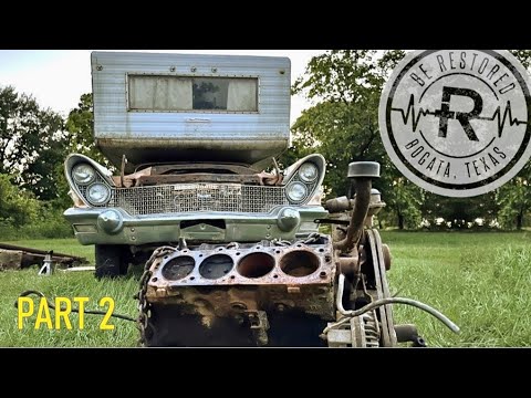 Engine Removal For Diesel Swap? | Abandoned Motorhome Part 2 | Lincoln Continental Camper | RESTORED