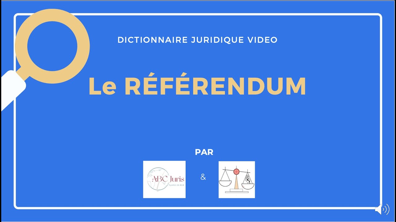 RÉFÉRENDUM en droit constitutionnel 🔤