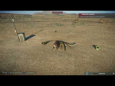 Parasaur Vs Pack of Velociraptors