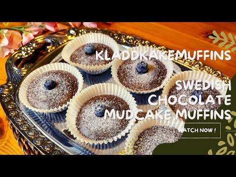 Kladdkakemuffins- Swedish Chocolate Mud cake Muffins