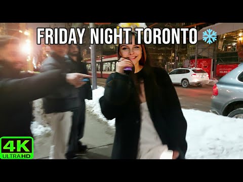 【4K】Toronto Friday Night Walk ❄️ | King Street West Winter Nightlife (January 2026)