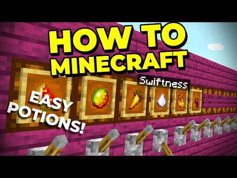 How to Minecraft: Simple Automatic POTION Brewing Machine in 1.16 [#7]