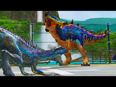 🌍 Jurassic World The Game - INDORAPTOR GEN 2 VS TYRANNOSAURUS REX GEN 2 (DINOSAURS BATTLE)