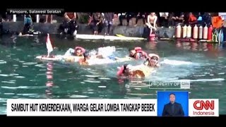 Keseruan Lomba Unik HUT RI, Ada Tangkap Bebek & Pacu Batang Pisang