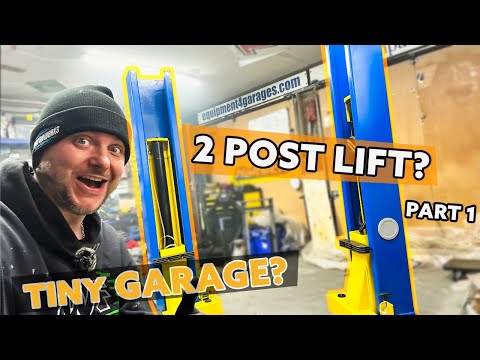 Can you fit, 2 post lift in a tiny garage? @Equipment4Garages low height 2 post lift. p.1