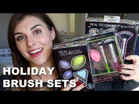 Real Techniques 2018 Holiday Brush Set Reviews | Bailey B. Video