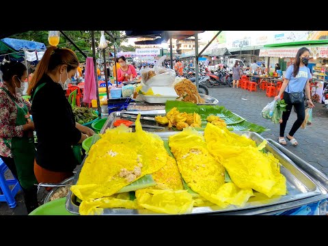 Sunday Walking Tour at Toul Tom Poung Market, Phnom Penh 2022, Cambodian Street Food