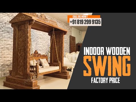 YT962 Best Indoor Swing Design For Home | Wooden Swing With Brass Chain | Jhula ,Zula Video