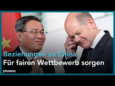 Olaf Scholz und Li Qiang zum Abschluss der Regierungskonsultationen