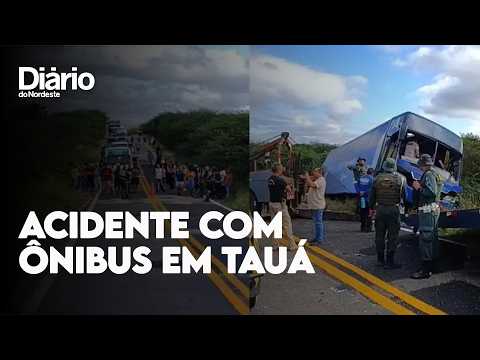 Ônibus com time de basquete capota na CE-187, em Tauá; há sete mortos e feridos