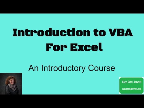 Introduction to VBA for Excel