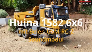 Huina 1582 6x6 mit Beier USM-RC-2 Soundmodul