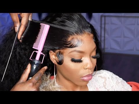 Water Wave Lace Front Wig 20inch Peruvian Virgin Hair Pre Plucked