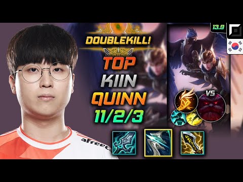 Kiin Top Quinn Build Galeforce Fleet Footwork - Quinn Top vs Ornn - LOL KR 13.9