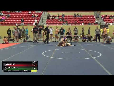 100-106 Lbs Cons. Round 3 - Zoey Haney, MO Vs Destiny Jones, OK 27ad