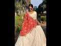 White Lehenga Choli With Dupatta Setup Lehenga Choli Dupatta