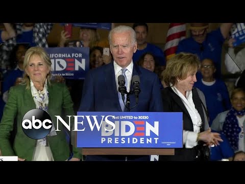 ジョー・バイデン、スーパーチューズデー2020年の優勝予想で前に出る｜Nightline (Joe Biden pulls ahead as Super Tuesday 2020 projected winner | Nightline)