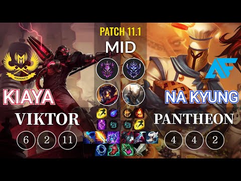 GAM Kiaya Viktor vs AF.A Na Kyung Pantheon Mid - KR Patch 11.1