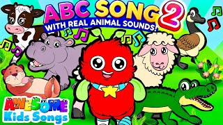 ALL NEW Animals! Kids LOVE This Animal ABC Song 2! Real Sounds & Preschool Phonics #AwesomeKidsSongs