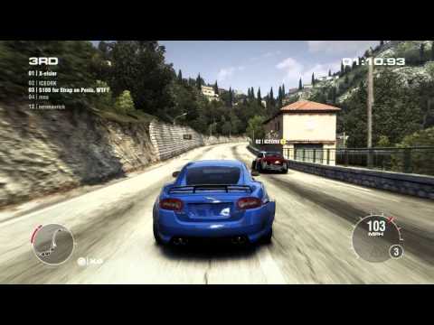 GRID 2 PC Multiplayer Race Gameplay: Tier 3 Upgraded Jaguar XKR-S in Cote D'Azur, Saint Laurent.
