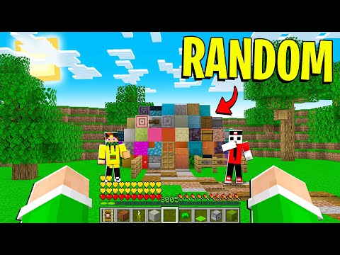 I BUILT A HOUSE WITH RANDOM BLOCKS IN MINECRAFT!