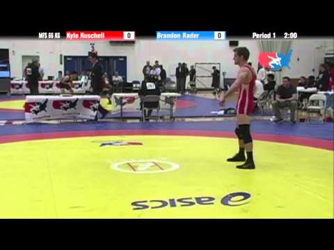 66 KG Consolation R2 - Kyle Ruschell (NYAC) vs. Brandon Rader (Mountaineer)