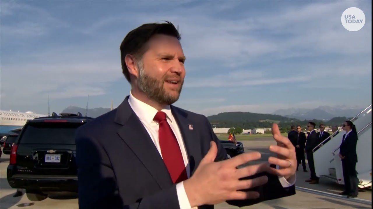 JD Vance gets to Switzerland for peace talks with Iran; addresses war, Strait of Hormuz & gas prices