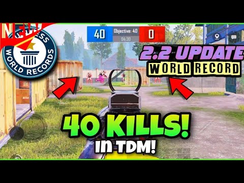 OMG 40 Kill in TDM | New World Record in Pubg Mobile |