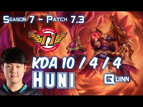 SKT T1 Huni QUINN vs TALON Mid - Patch 7.3 KR Ranked