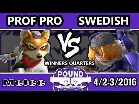 Pound 2016 - Swedish Delight (Sheik) Vs. Professor Pro (Fox) - Winners Quarters - SSBM
