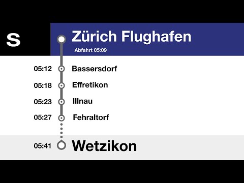 ZVV (SBB) Ansagen » S/S3 Zürich Flughafen — Wetzikon (+Englische Ansagen) (2021) | SLBahnen