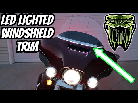 How to add lighting to your Harley windshield! Ciro3d lighted windshield trim LEDs!