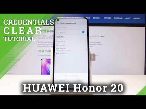 How to Remove All Certificates in HUAWEI Honor 20 - Clear Credentials