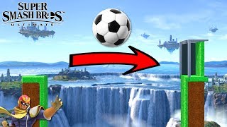 Super Smash Bros. Ultimate - Who Can Knock the Soccer Ball Over the Longest Pit?