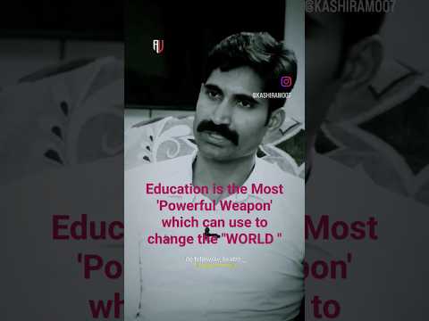 Education is only weapon to "Change the World"#Kashiram Banoth//Inspector of Police//
