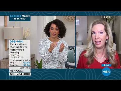 Bianca Milano Sterling Silver Hammered Hoop Earrings