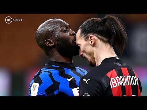 Former Man Utd teammates Romelu Lukaku & Zlatan Ibrahimović get into a fight during the Milan Derby!