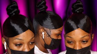 Mixing the Old with the New… Double Swoop / Criss Cross Swoop and Top Knot Bun