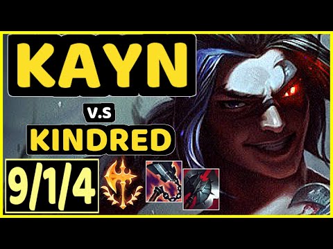 KAYN vs KINDRED - 9/1/4 KDA JUNGLE GAMEPLAY - NA Ranked MASTER