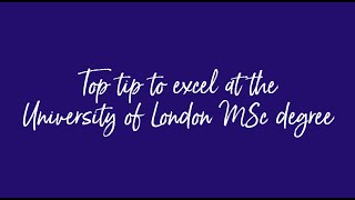 MSc Degree Tips